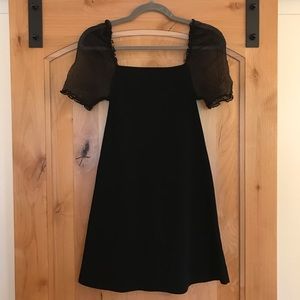 Zara Black Cocktail Dress w/ Puffy Sleeves